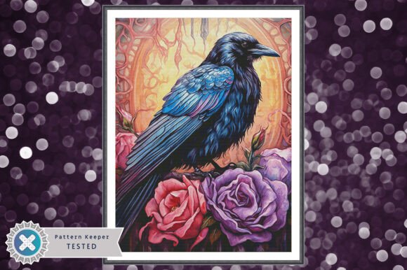 A Detailed Look at the Raven Roses Cross Stitch Pattern