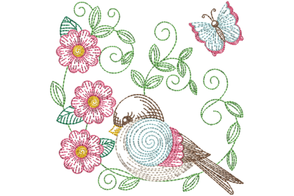 A Sweet Bird Embroidery Design for Spring Celebrations