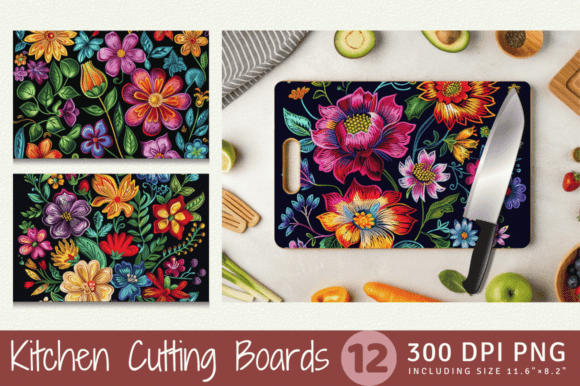 An Embroidery Designer's Review of Flowers Cutting Boards