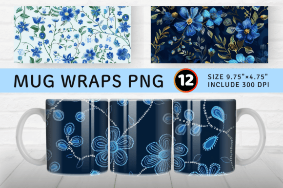 Blue Embroidery Flowers Mug Wrap Sublima: A Designer's Honest Review