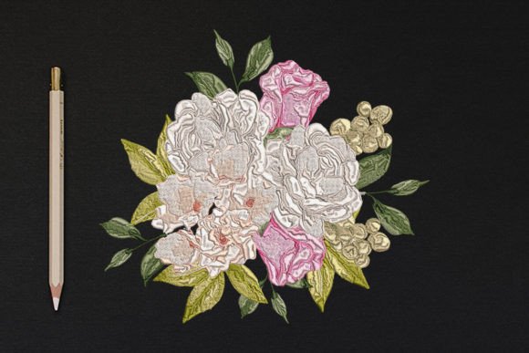 Charming Bunch of Roses for Seasonal Embroidery