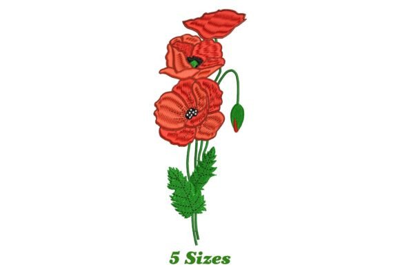 Charming Poppy Flower for Boutique Apparel