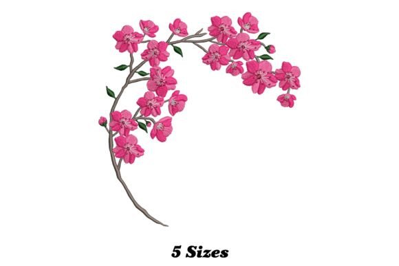 Cherry Blossom Flower: A Whimsical Holiday Embroidery