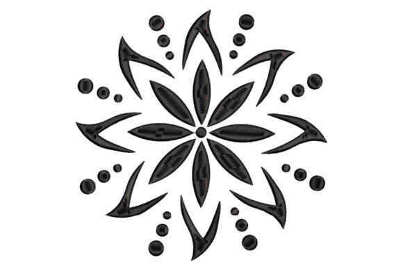 Flower Pattern Mandala Art: A Versatile Embroidery Design