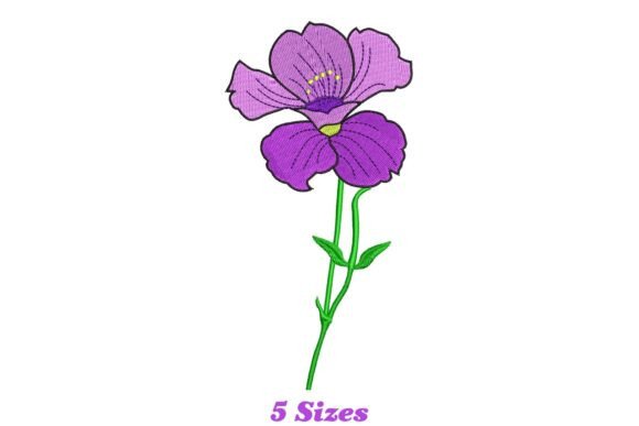 Violet Flower: A Charming Addition to Embroidery