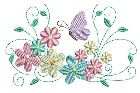 Why the Spring Flowers and Butterfly Embroidery Design is Perfect for Boutique Apparel